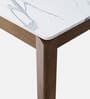 Wondertop Solid Wood 4 Seater Dining Set In Marble Finish