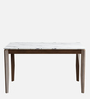 Wondertop Solid Wood 4 Seater Dining Set In Marble Finish