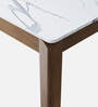Wondertop Solid Wood 6 Seater Dining Set In Marble Finish