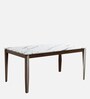 Wondertop Solid Wood 6 Seater Dining Set In Marble Finish