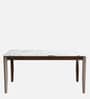 Wondertop Solid Wood 6 Seater Dining Set In Marble Finish