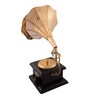 Wood & Brass Gramophone showpiece