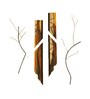Wood & Metal Textured Tones Wall Mural