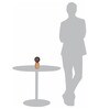 Wood Capsule Touch-Activated LED Table Lamp with Smoky Frosted Glass