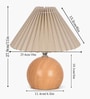 Wood Grain Pattern Metal Small Table Lamp, Desk Light