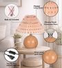 Wood Grain Pattern Metal Small Table Lamp, Desk Light