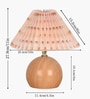 Wood Grain Pattern Metal Small Table Lamp, Desk Light