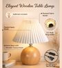 Wood Grain Pattern Metal Small Table Lamp, Desk Light