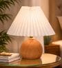 Wood Grain Pattern Metal Small Table Lamp, Desk Light