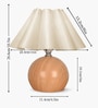 Wood Grain Pattern Metal Small Table Lamp, Desk Light