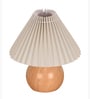 Wood Grain Pattern Metal Small Table Lamp, Desk Light