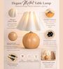 Wood Grain Pattern Metal Small Table Lamp, Desk Light