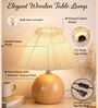 Wood Grain Pattern Metal Small Table Lamp, Desk Light