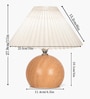 Wood Grain Pattern Metal Small Table Lamp, Desk Light
