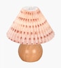 Wood Grain Pattern Metal Small Table Lamp, Desk Light
