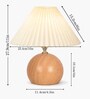 Wood Grain Pattern Metal Small Table Lamp, Desk Light