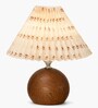 Wood Grain Pattern Small Table Lamp
