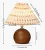 Wood Grain Pattern Small Table Lamp