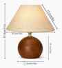 Wood Grain Pattern Small Table Lamp