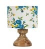Wood Multicolor Round Table Lamp