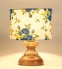 Wood Multicolor Round Table Lamp
