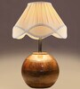 Wood Off-White Table Lamp