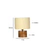 Wood Off-White Table Lamp