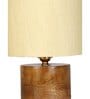 Wood Off-White Table Lamp