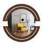Round Wooden Wall Mirror