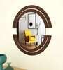 Round Wooden Wall Mirror