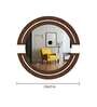 Round Wooden Wall Mirror