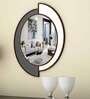 Wood Round Shape Wall Mirror