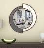 Wood Round Shape Wall Mirror