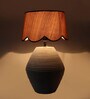 wood Shade Table Lamp With Wood Base