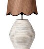 wood Shade Table Lamp With Wood Base