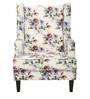Kimpton Fabric Wing Chair in Multi Colour Floral Print