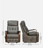 Woodbridge 1 Seater Manual Recliner In Grey Colour