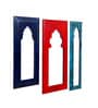 Wooden (Set Of 3) Carved Jharokha In Blue Colour