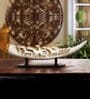 Wooden Table Accent Showpiece (Natural Brown)