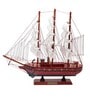 Wooden 12 inches Red with Rails Sailing Ship Showpiece