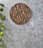 Wooden 3D Handmade Round Wall Art In Multicolour With Textured Effect