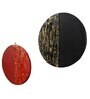 Wooden 3D Handmade Round Wall Art Set Of 2 With Textured Effect
