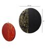 Wooden 3D Handmade Round Wall Art Set Of 2 With Textured Effect