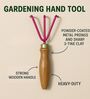 Purple Wooden Artisan Gardening Hand Cultivator