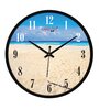 Black MDF Beach Modern Wall Clock