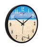 Black MDF Beach Modern Wall Clock