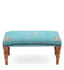 Wooden Bench In Blue Colour
