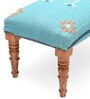 Wooden Bench In Blue Colour