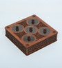 Wooden Box With Five Separate Compartments