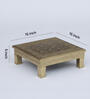 Wooden Gold Brass Fitted Chowkie